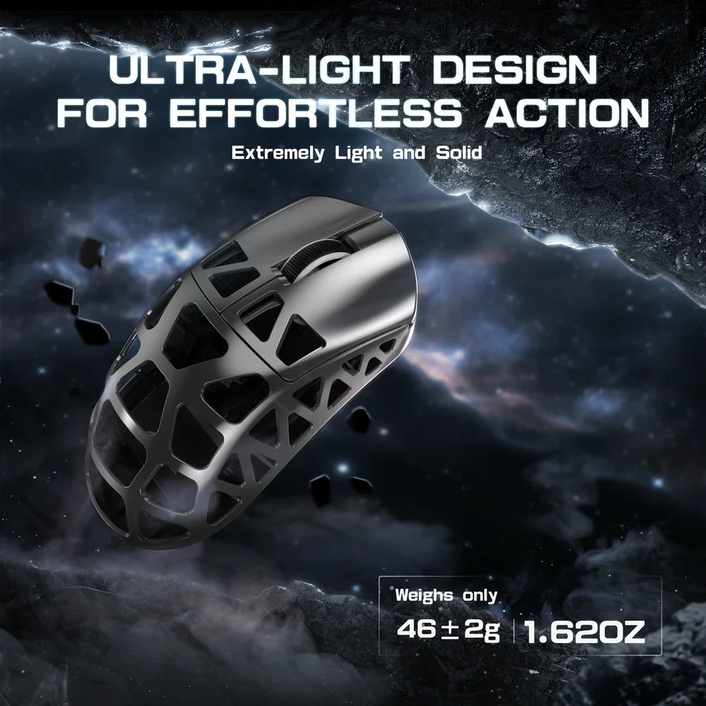 ATTACK SHARK R3 Magnesium Alloy Gaming Mouse 8K SUPERLIGHT 8000Hz 6 Adjustable DPI up to 26000 PAW3395 BT/2.4G Wireless/Wired