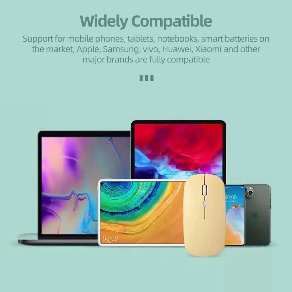 Bluetooth-compatible Mouse Wireless Mouse Silent Computer Mice Portable Working Gaming Mouse For Laptop iPad Air Pro Tablet PC