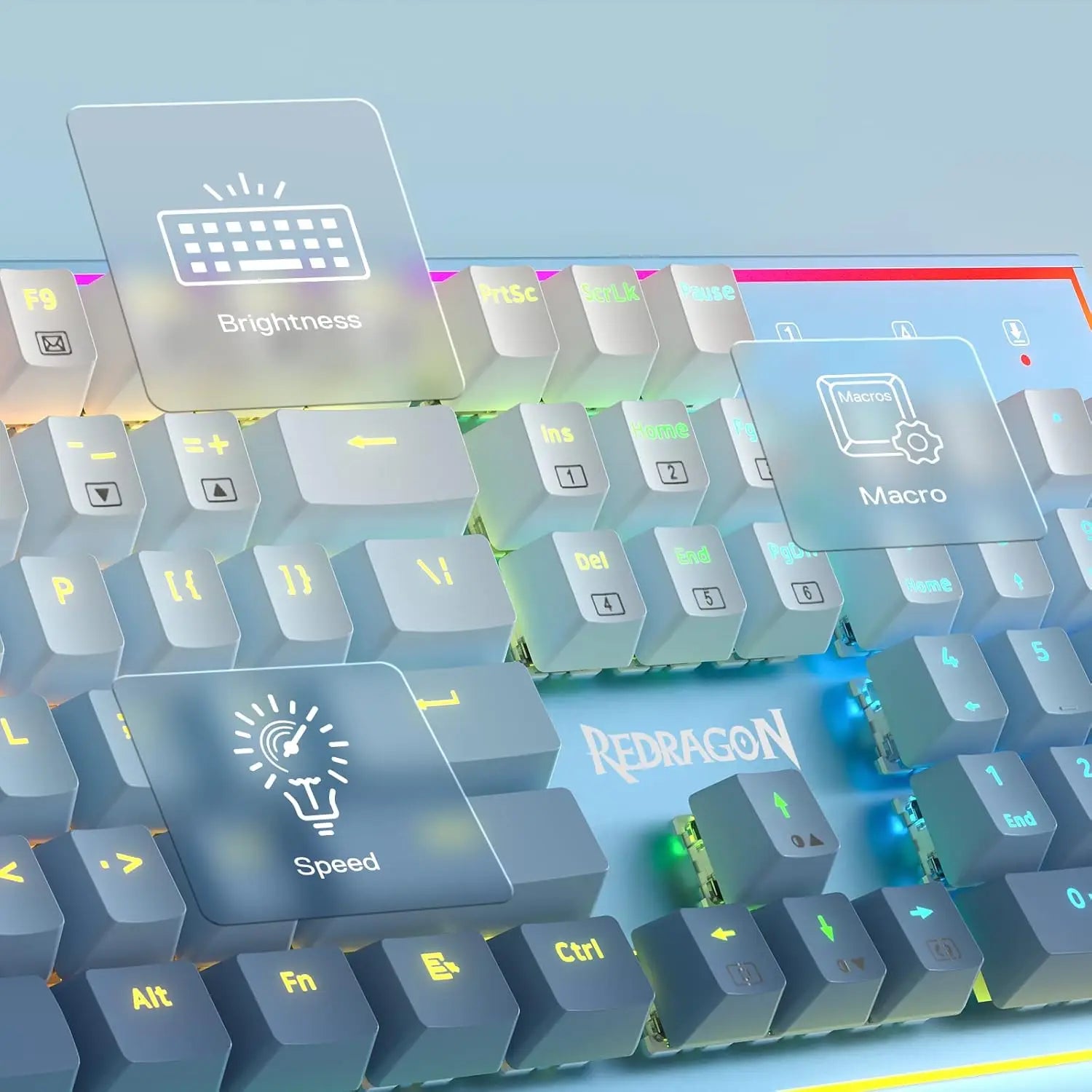 Redragon K654 RGB Gaming 104 Keys Wired Mechanical Hot-swappable Keyboard