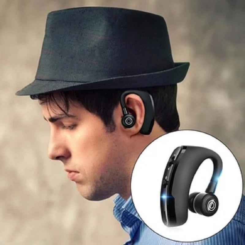V9 Business Earphones Bluetooth 5.0 Ear Hook TWS Wireless Headphones with Mic Hands-free Call Headset In-Ear HiFI Music Headset