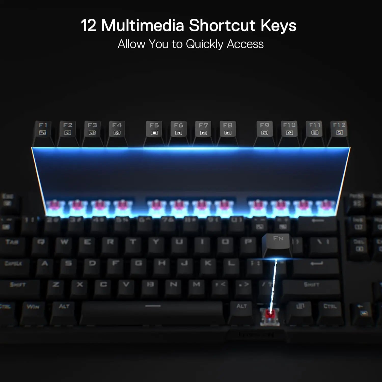 Redragon K670 RGB Backlit Gaming Keyboard, 104 Keys Hot-Swap Mechanical Keyboard, Upgraded Socket, Quiet Linear Red Switch